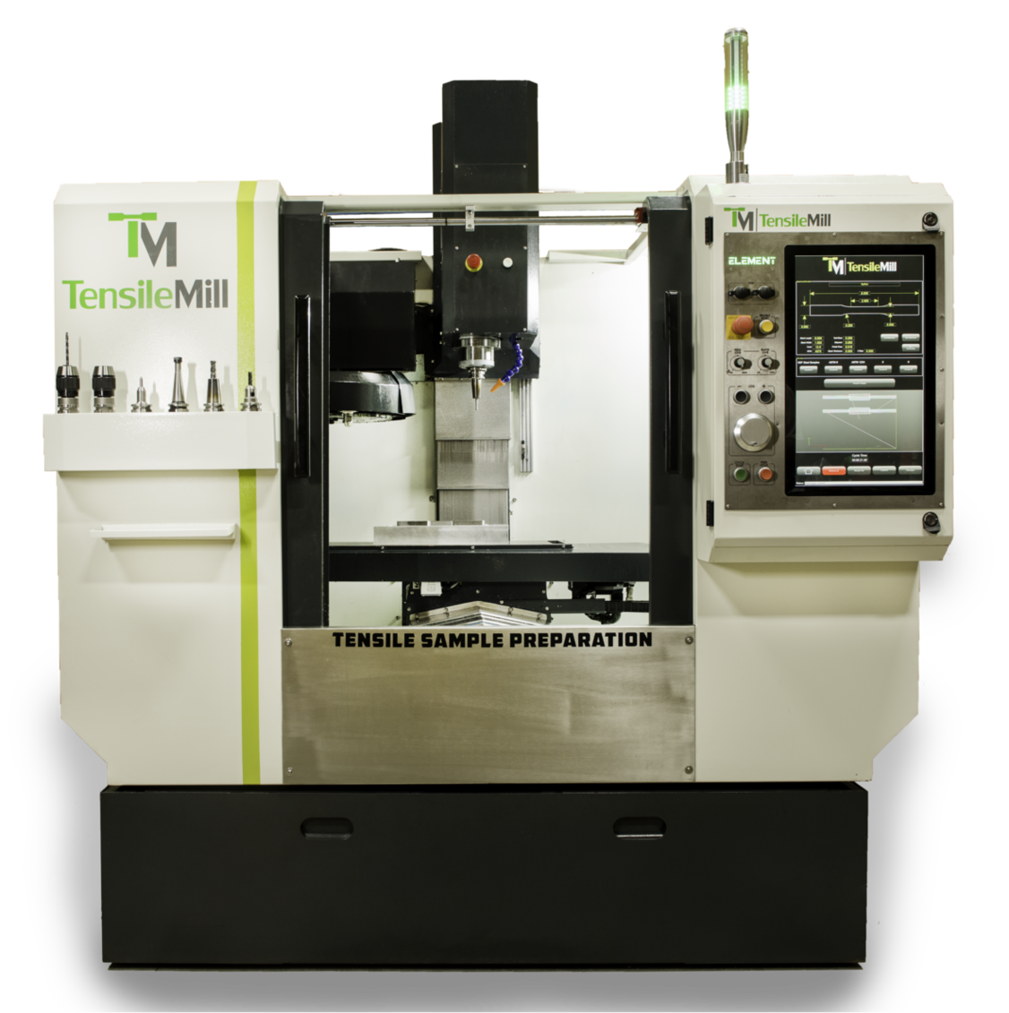 TensileMill CNC specimen interface