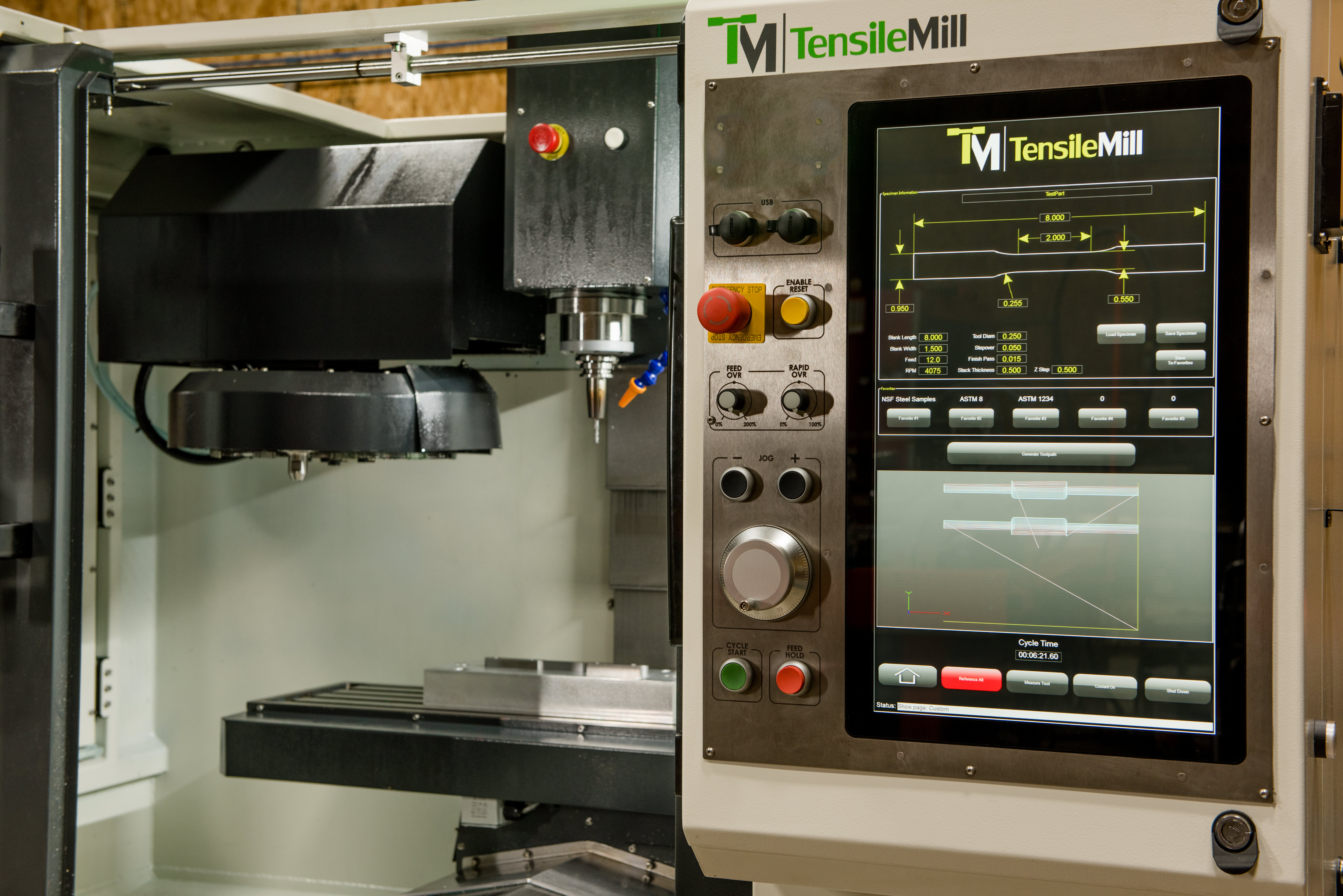TensileMill CNC XL – Robust Flat Tensile Sample Preparation Machine